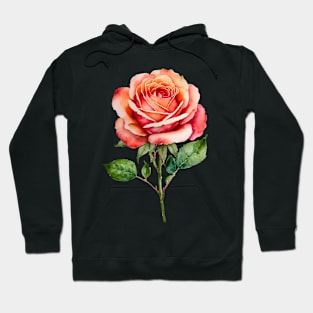 Watercolor rose Hoodie